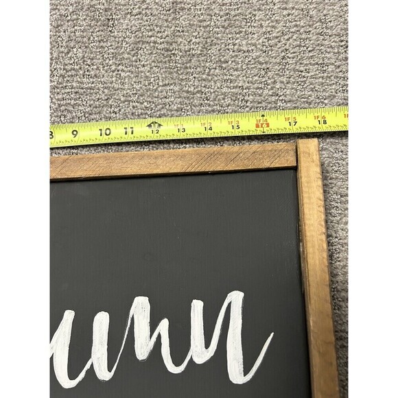 Two-Sided Hand Painted Autumn Sign 18”x21” - Picture 3 of 7